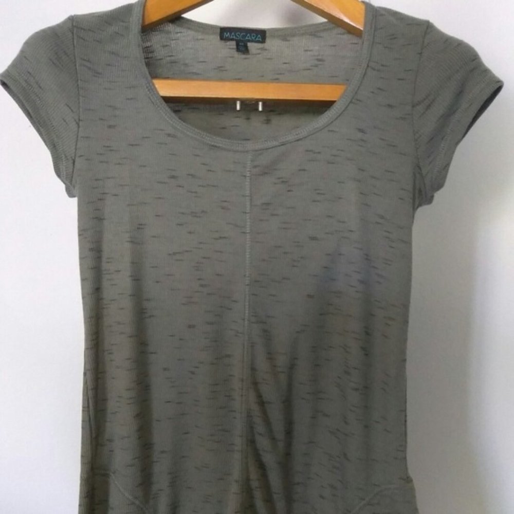 Mascara Ladies Shark Tail Hem  shirt med gray
